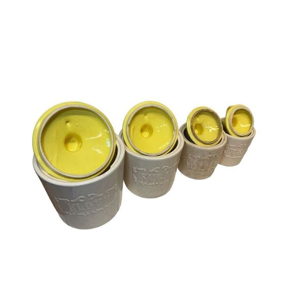 Moonshine Memories: Vintage Kitchen Canisters (Tea, Coffee, Sugar, Flour) MCM - Picture 9 of 16